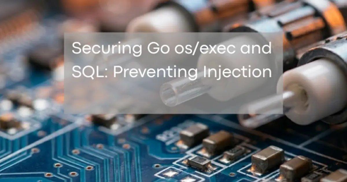 Securing Go os/exec & SQL: Preventing Injection | ApiPosture